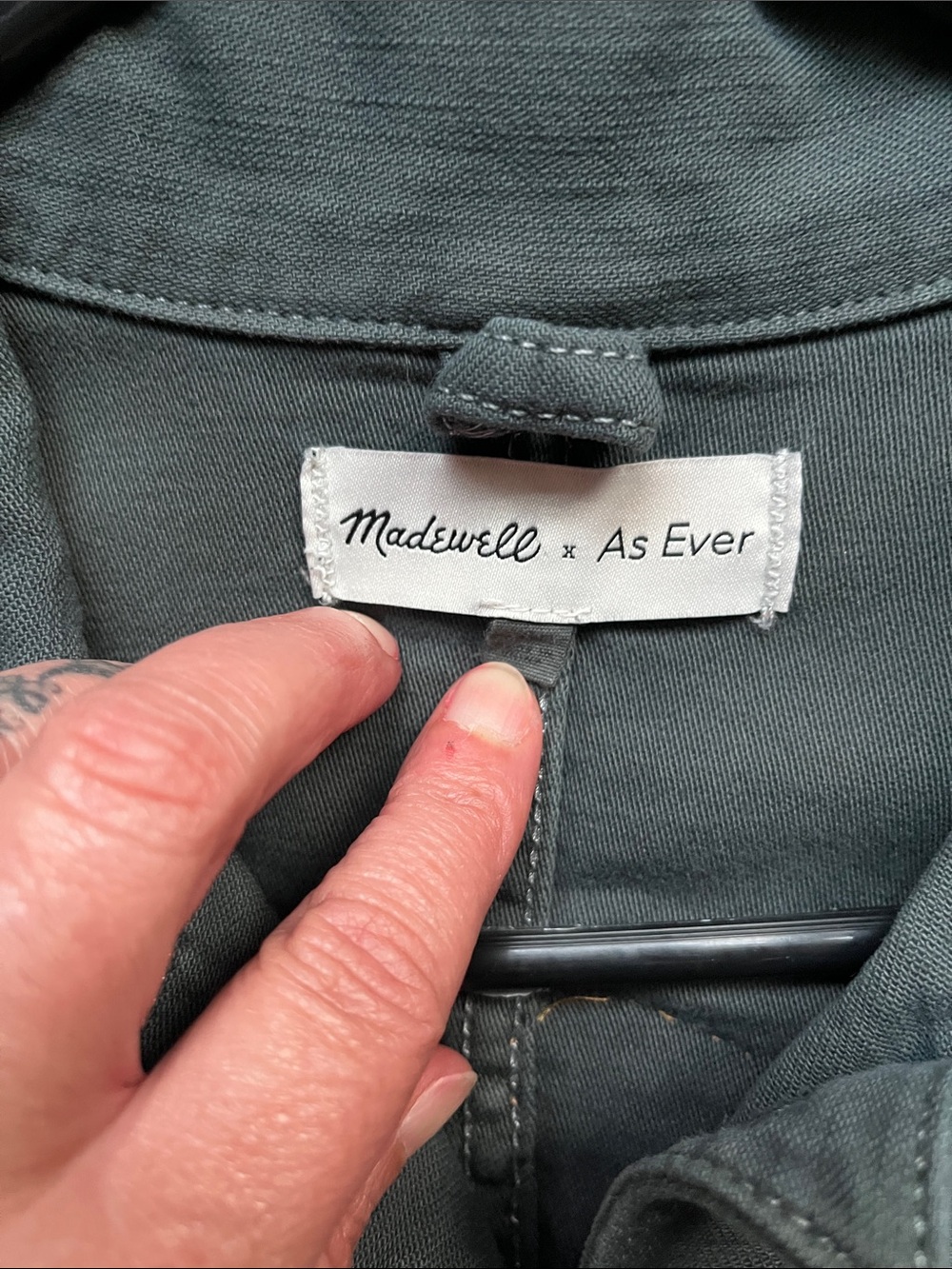 Madewell Custom Dark Green Utility Jumpsuit Small - Picture 5 of 6